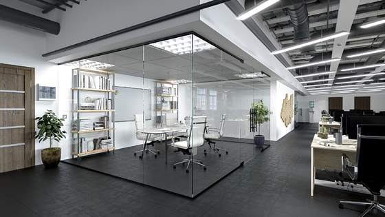 12mm van het het Glasbureau van het Aluminiumkader Beweegbaar de Verdelingen Stevig Binnenland
