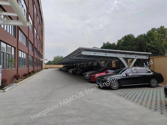 Commerciële Zonnecarport Bausatz voor Prefabpv Carport van de Schaduw Schone Energie Structuren