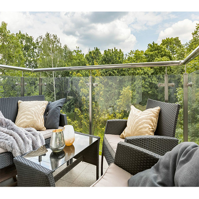 Openlucht het Glasomheining Laminated Glass Balustrades van de Aluminiumbalustrade