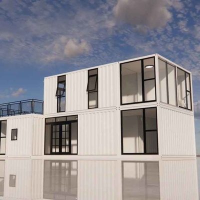 Twee verdiepingen tellend modulair kantoorhuis en geprefabriceerd huis te huur
