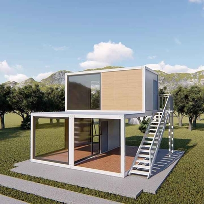 Twee verdiepingen tellend modulair kantoorhuis en geprefabriceerd huis te huur