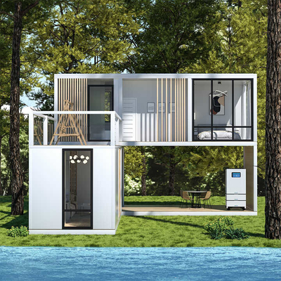Twee verdiepingen tellend modulair kantoorhuis en geprefabriceerd huis te huur
