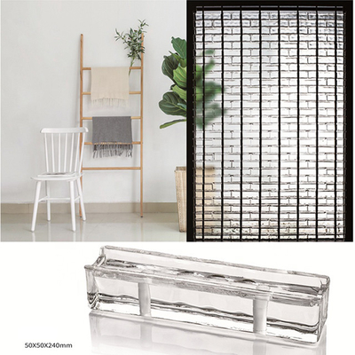 Hot Melt Bubble Solid Glass Wall Block 50*100*200mm Kleurbalk Glas Interieur Decoratieve baksteen