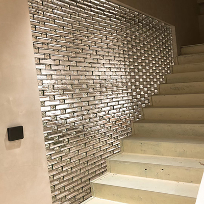 Gebouw Transparante mozaïek tegel Decoratie Scheidingsmuur Solid Glas Brick Gordijn Muur
