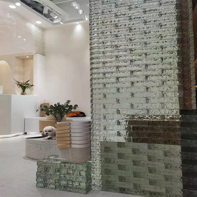 Gebouw Transparante mozaïek tegel Decoratie Scheidingsmuur Solid Glas Brick Gordijn Muur