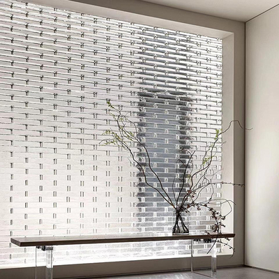 Hot Melt Bubble Solid Glass Wall Block 50*100*200mm Kleurbalk Glas Interieur Decoratieve baksteen