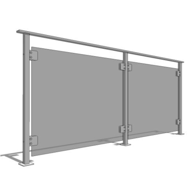 Hoogsnelheidsspoorbalkonbescherming met roestvrij staal / aluminium