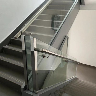 Vintage Design Glas Trap Handrailings Poeder gepolijst / gepolijst / geborsteld / geanodiseerd afwerking