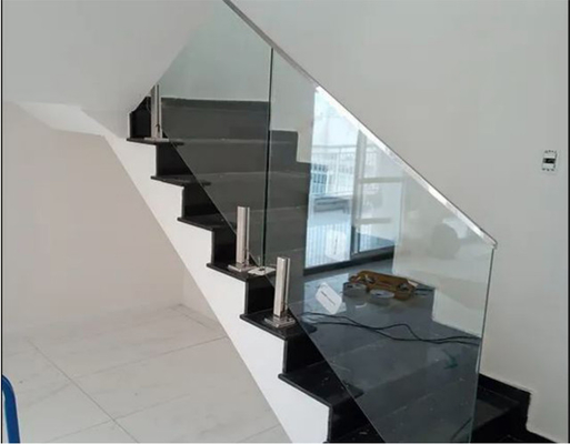 Moderne aluminium glazen handgreep met 8 mm - 17,5 mm glas