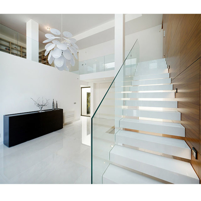Moderne aluminium glazen handgreep met 8 mm - 17,5 mm glas