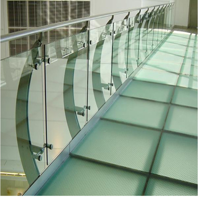 Moderne aluminium glazen handgreep met 8 mm - 17,5 mm glas
