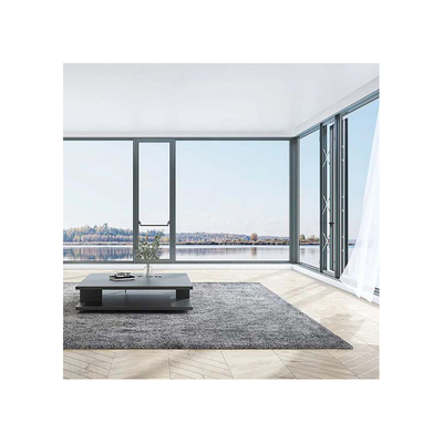 Custom Aluminiumprofiel Geïsoleerde Glaswand met Push Flat Window voor moderne ruimtes