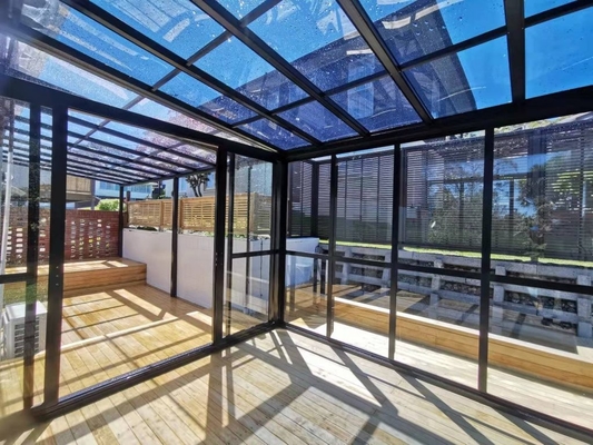 Gepersonaliseerde grootte vrijstaande aluminium zonnekamer met dubbel gehard dubbel glas