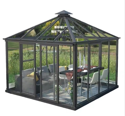 Waterdicht buitensolarium Octagon kas met geïsoleerd glas en maat