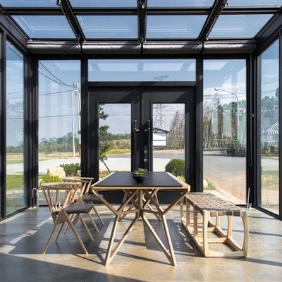 Waterdicht buitensolarium Octagon kas met geïsoleerd glas en maat