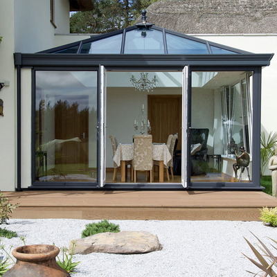 Waterdicht buitensolarium Octagon kas met geïsoleerd glas en maat