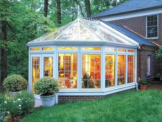 Raammateriaal Aluminium legeringsmateriaal Octagonale kassen Solarium glazen kas