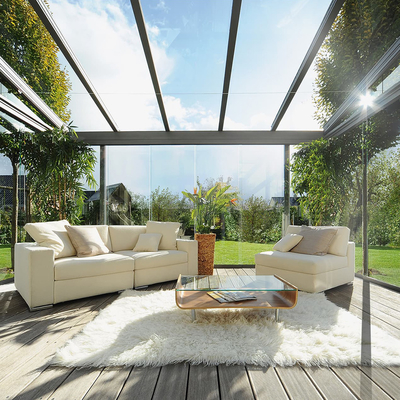 Op maat gemaakte grootte glad oppervlak zonnepanelen van glas dak zonnebaden voor tuin zonnebaden tent