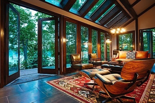 Tempered Glass Roof Winter Tuin Zonnekamer Met Schuifbare Dubbele Deur En Aluminium Frame
