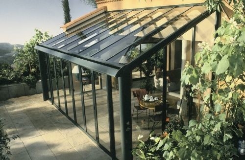 Waterdichte aluminium raam glazen huisjes met schuifdoppeldeur en groenhuis ontwerp