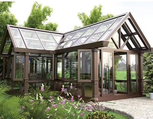 Modern ontwerp Kleine vier seizoenen glazen kamer Prefab aluminium zonnekamer met aangepaste grootte