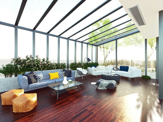 Modern ontwerp Kleine vier seizoenen glazen kamer Prefab aluminium zonnekamer met aangepaste grootte