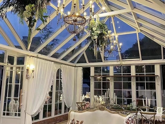 Modern ontwerp Kleine vier seizoenen glazen kamer Prefab aluminium zonnekamer met aangepaste grootte