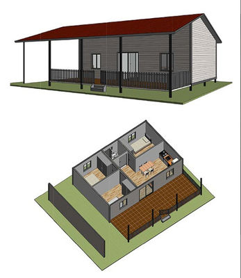 ISO 3834 Schokbestendige Geprefabriceerde Staalhuizen, de Vuurvaste Woonbouw van het Staalkader