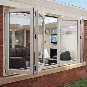 Buiten de Legeringsglas die van het Voorgevelaluminium Bifold-Vensters en Deuren Blootgesteld Kader vouwen