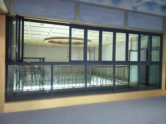 Bi-van de de Gordijngevelvoorgevel van het Vouwen het Structurele Glas Venster van de het Aluminiumverglazing Dubbele
