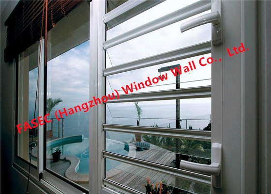 Aangepaste aluminium verstelbare lamellen Window Breezeway Jalousie Windows