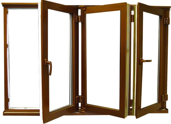 Buiten de Legeringsglas die van het Voorgevelaluminium Bifold-Vensters en Deuren Blootgesteld Kader vouwen