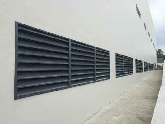 Het geanodiseerde Geprefabriceerde Vaste Weerbestendige Venster van Aluminiumlouvered