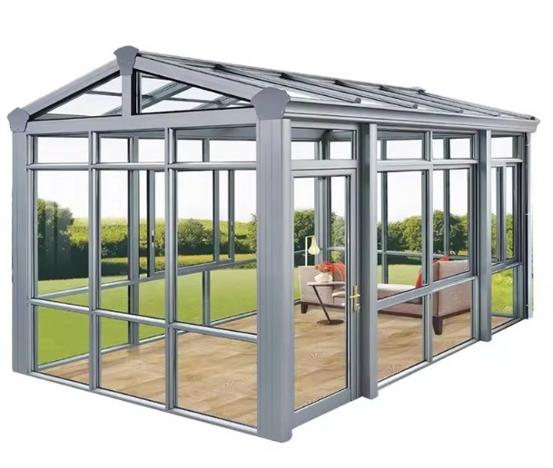 Raammateriaal Aluminium legeringsmateriaal Octagonale kassen Solarium glazen kas