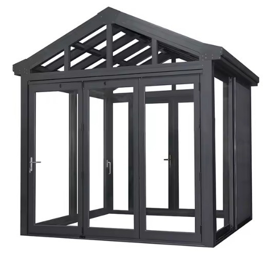 Modern ontwerp Kleine vier seizoenen glazen kamer Prefab aluminium zonnekamer met aangepaste grootte