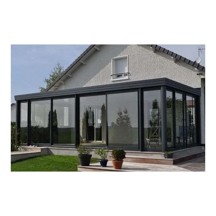 Vier Seizoenen Solarium Glas Zonnebaden Met Groene Glas Kleur En Customized Dak Design